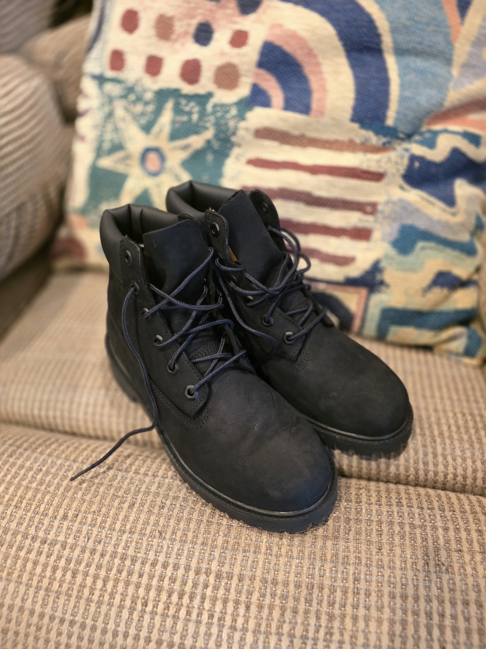Timberland Men's Black Lace-Up Work Boots